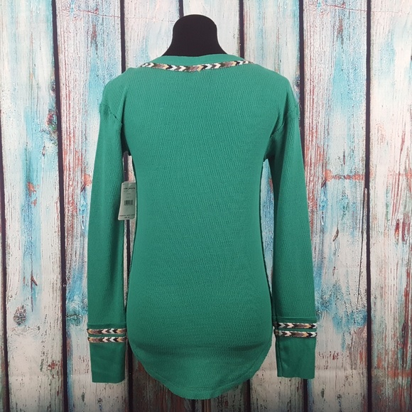 Free People Rainbow Long Sleeve Thermal Top - Picture 2 of 8